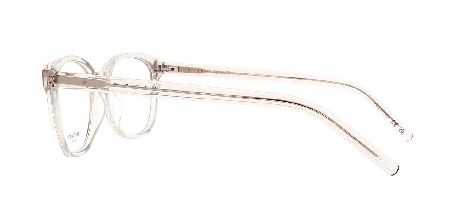 Saint Laurent SL M113O 004 Rectangle Plastic Beige Eyeglasses with Clear Lens