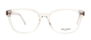 Saint Laurent SL M113O 004 Rectangle Plastic Beige Eyeglasses with Clear Lens