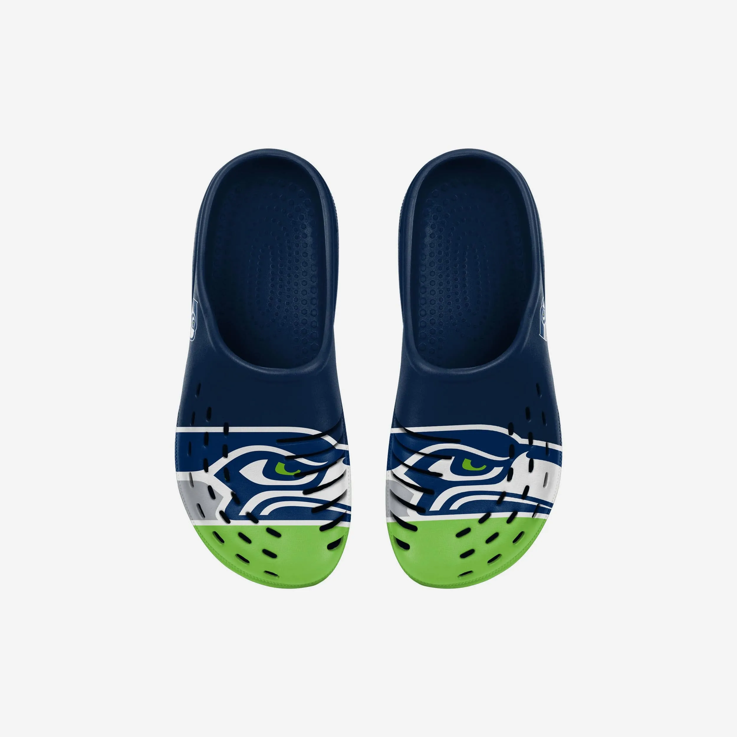 Seattle Seahawks Youth Colorblock Big Logo Clog