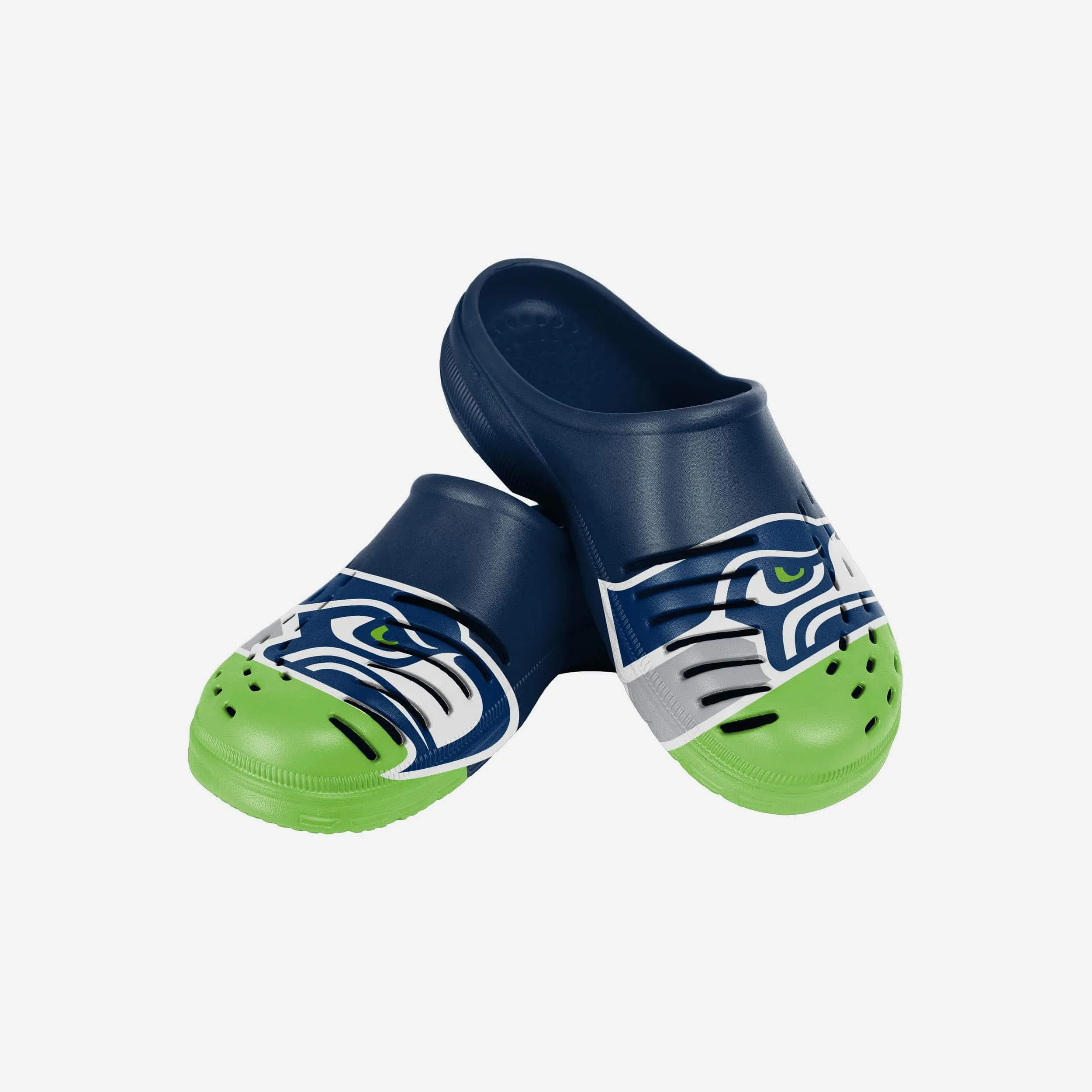 Seattle Seahawks Youth Colorblock Big Logo Clog