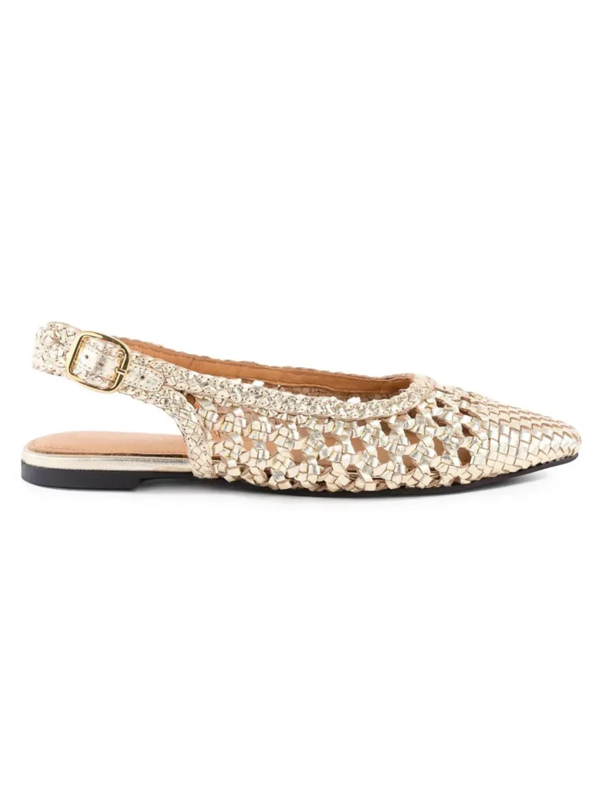 Seychelles Avalon Flat Leather Metallic