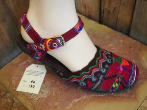 Size 40 Ballerina Sandals - Crimson Aztec