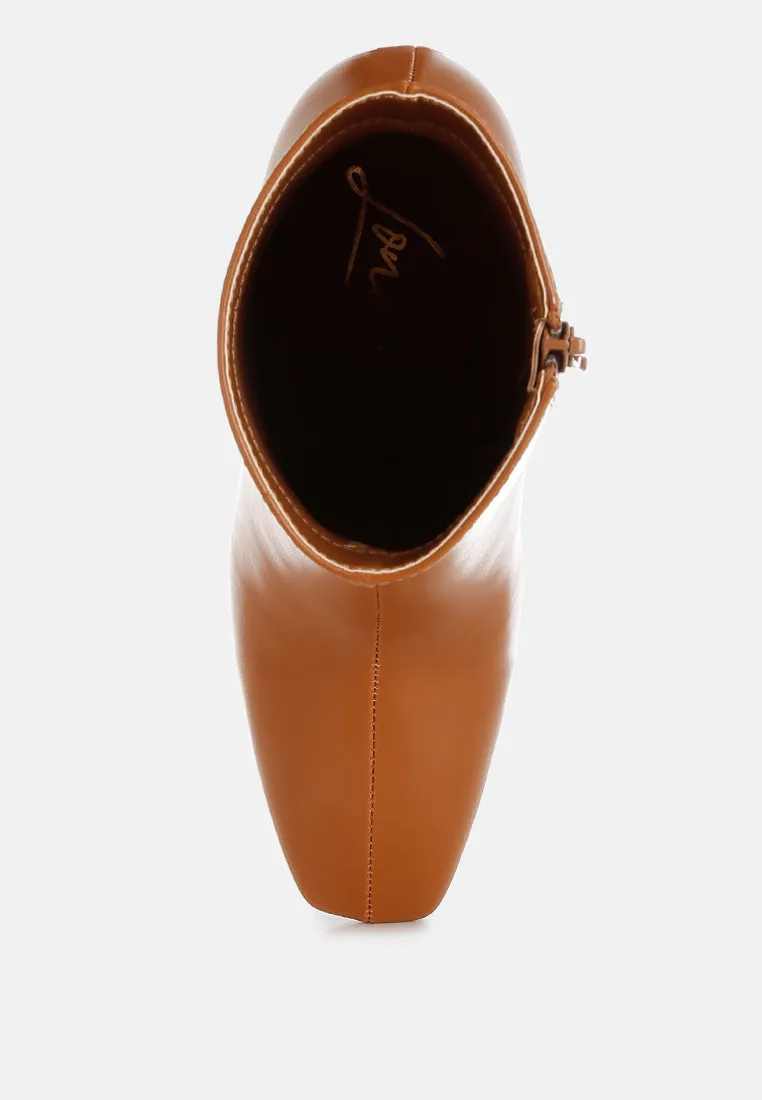 Square Toe Ankle Boots By RUW