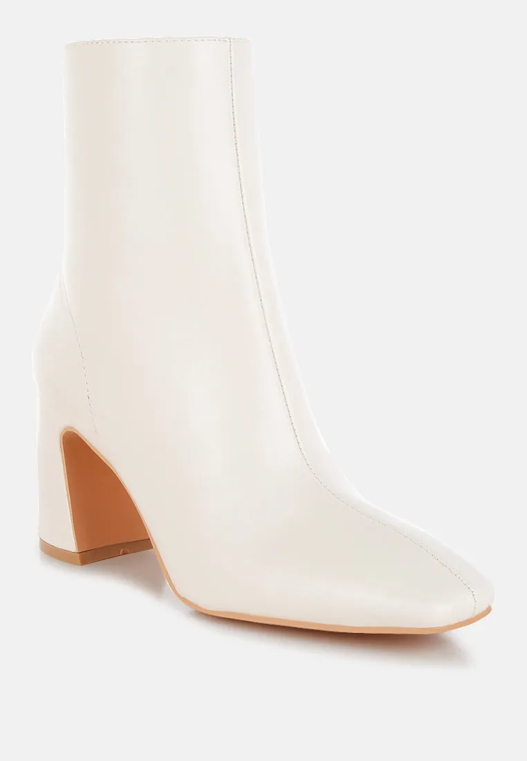 Square Toe Ankle Boots By RUW
