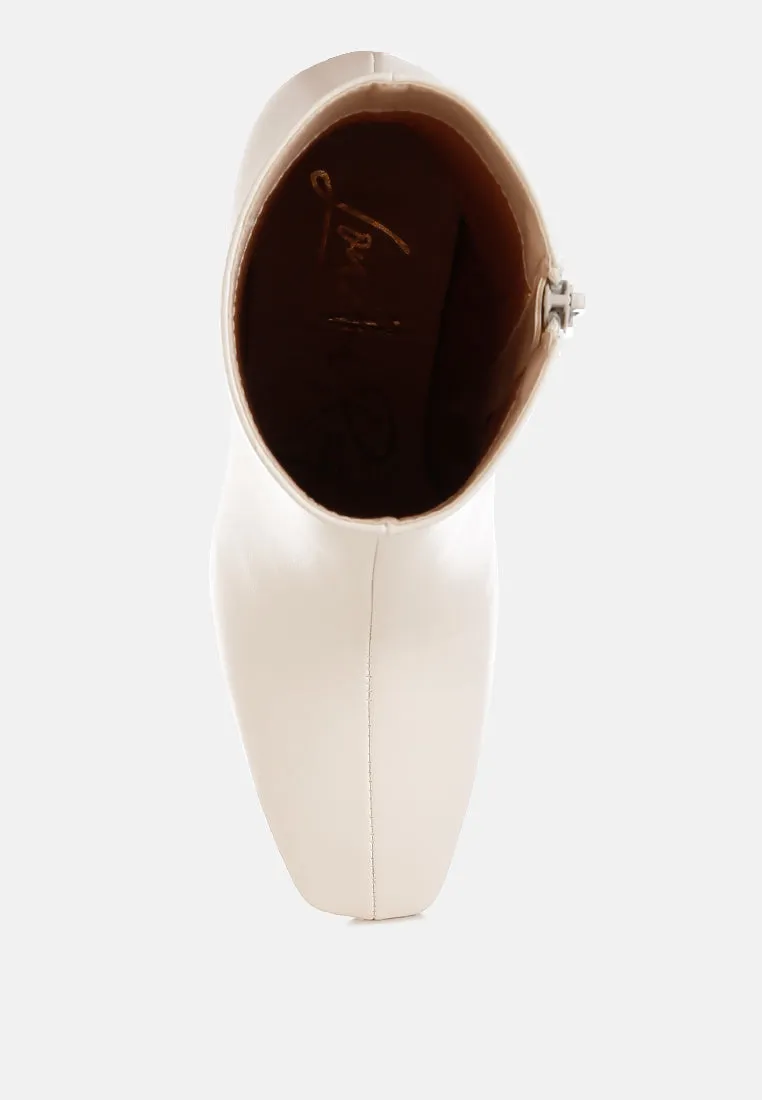 Square Toe Ankle Boots By RUW