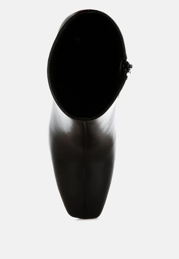 Square Toe Ankle Boots By RUW