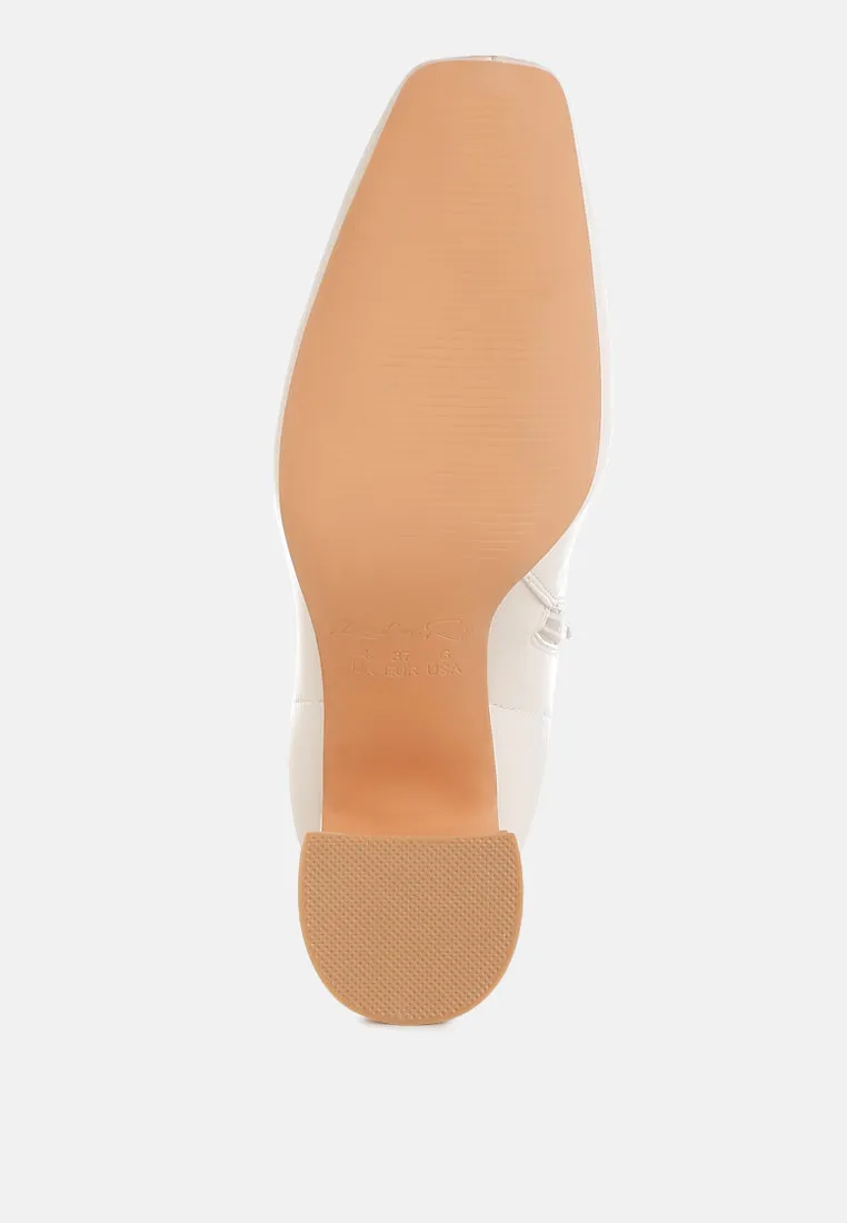 Square Toe Ankle Boots By RUW
