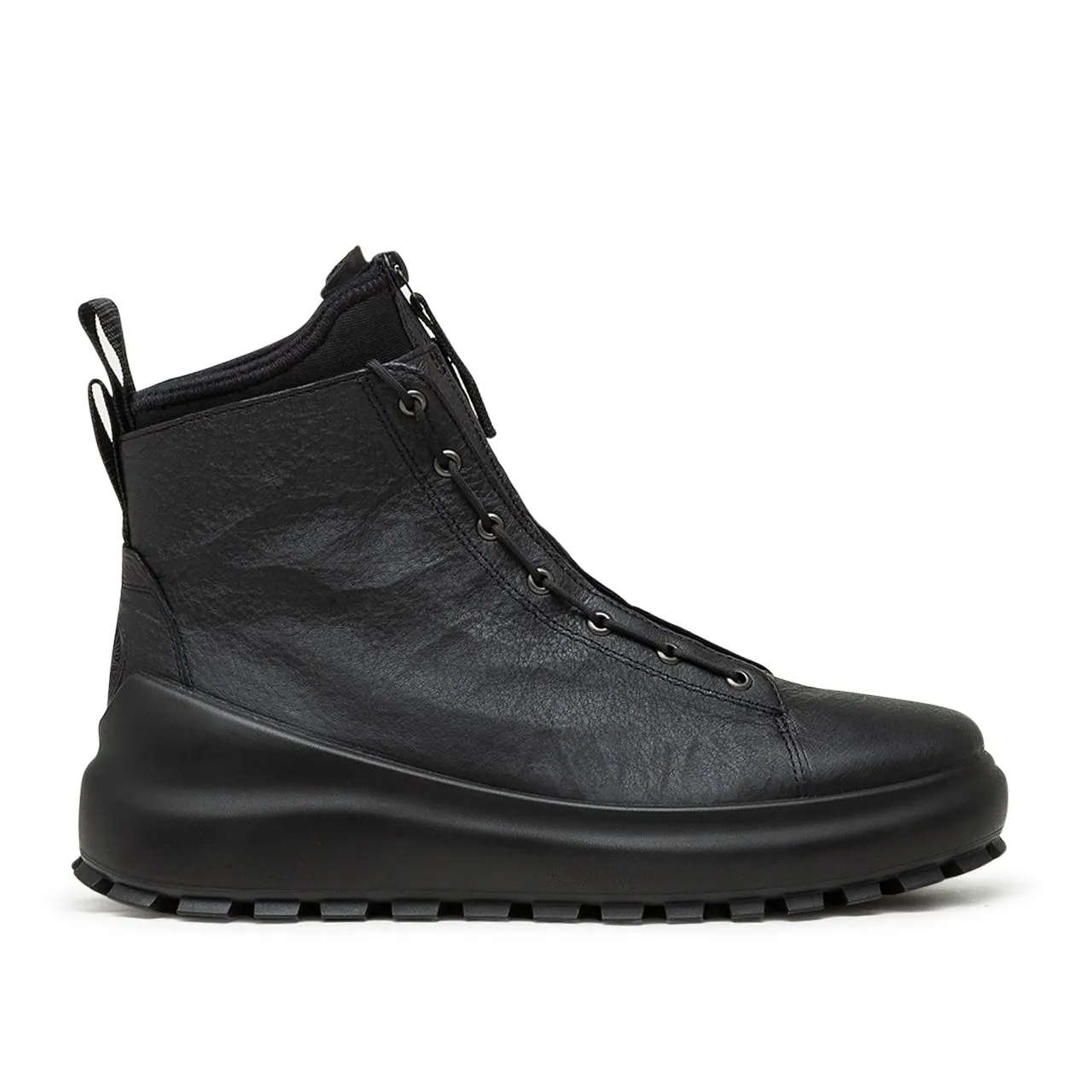 stone island leather boots (black)