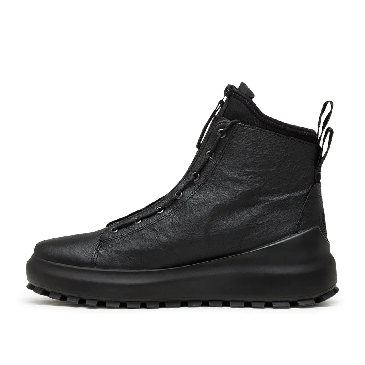 stone island leather boots (black)