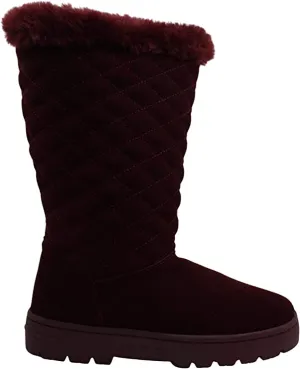 Style & Co. Womens Nickyy Leather Closed Toe Mid-Calf Cold, Wine, Size 6.0