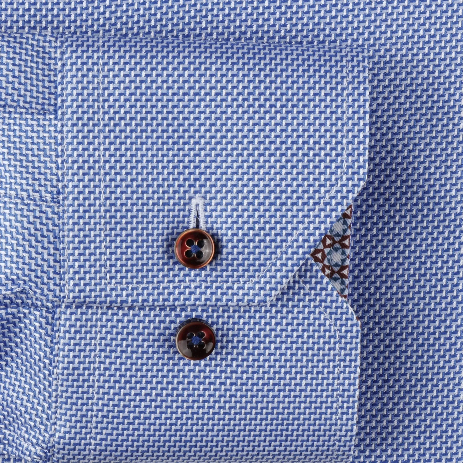 Textured Fitted Body Shirt With Contrast