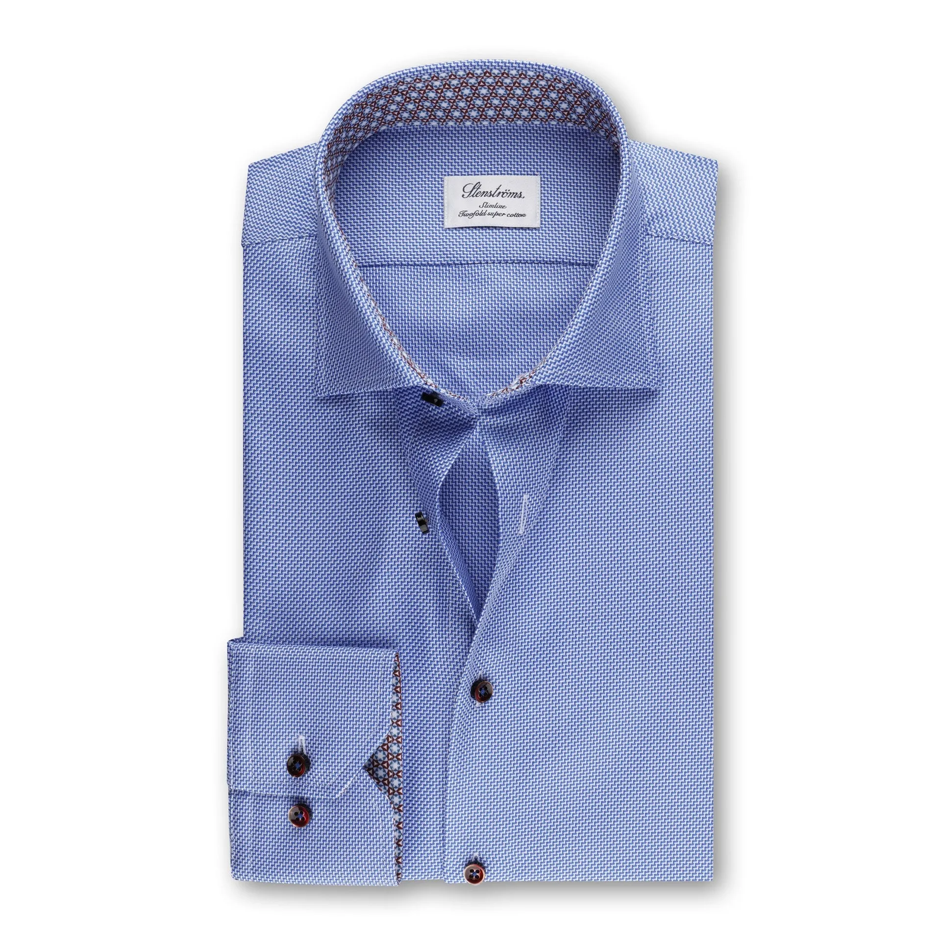 Textured Fitted Body Shirt With Contrast