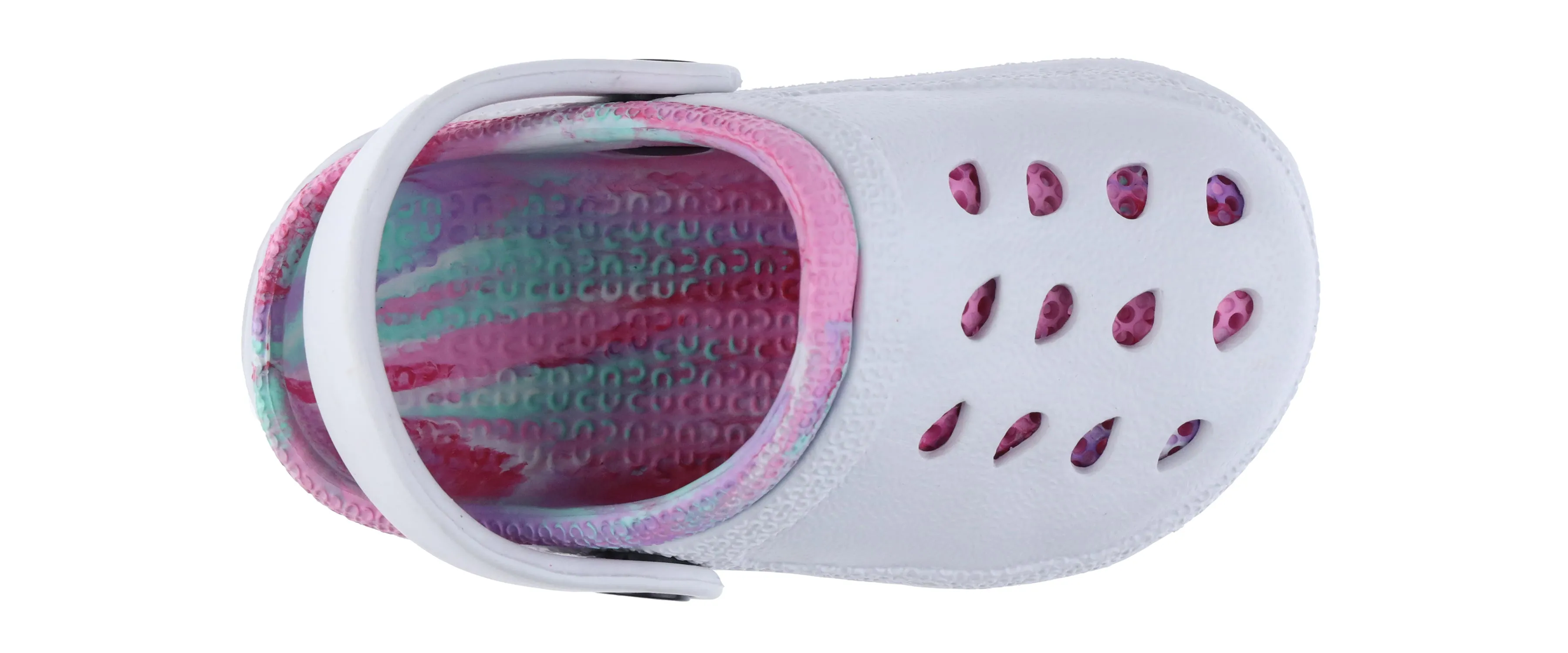 Toddler Girls Injected EVA Two Tone Clog with Swirl Lining