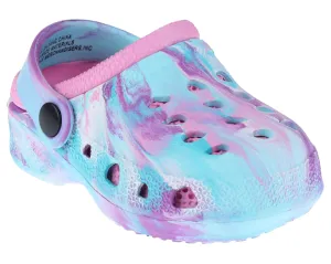 Toddler Girls Pastel Tie Dye Injected EVA Two Tone Clog