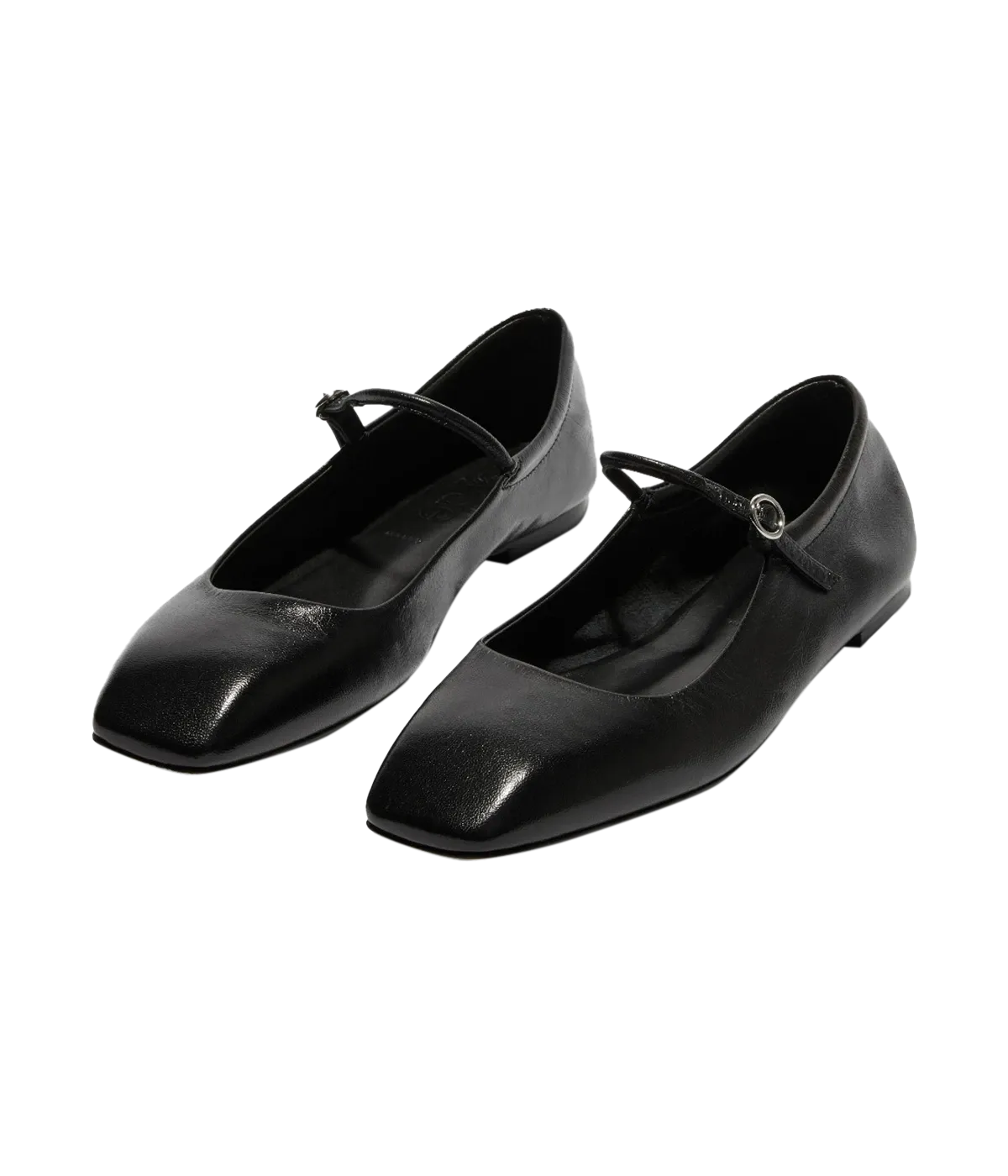 Uma Nappa Leather Ballet Flat in Black