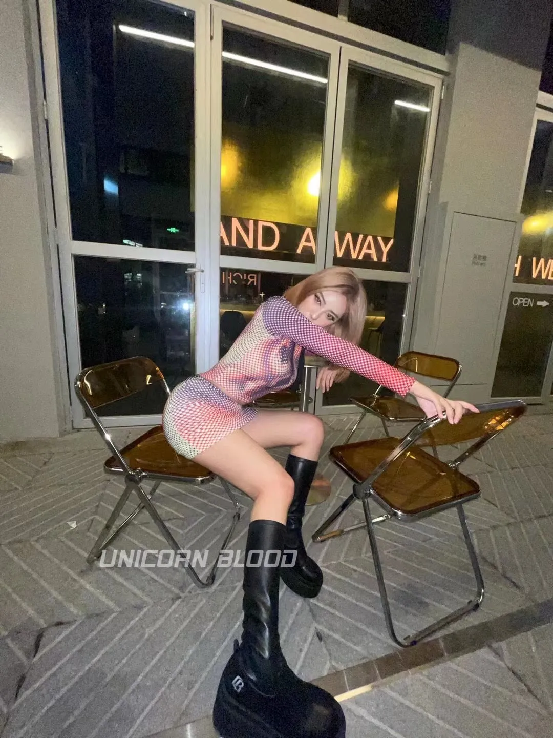 Unicorn Blood-100 Knee-High Boots