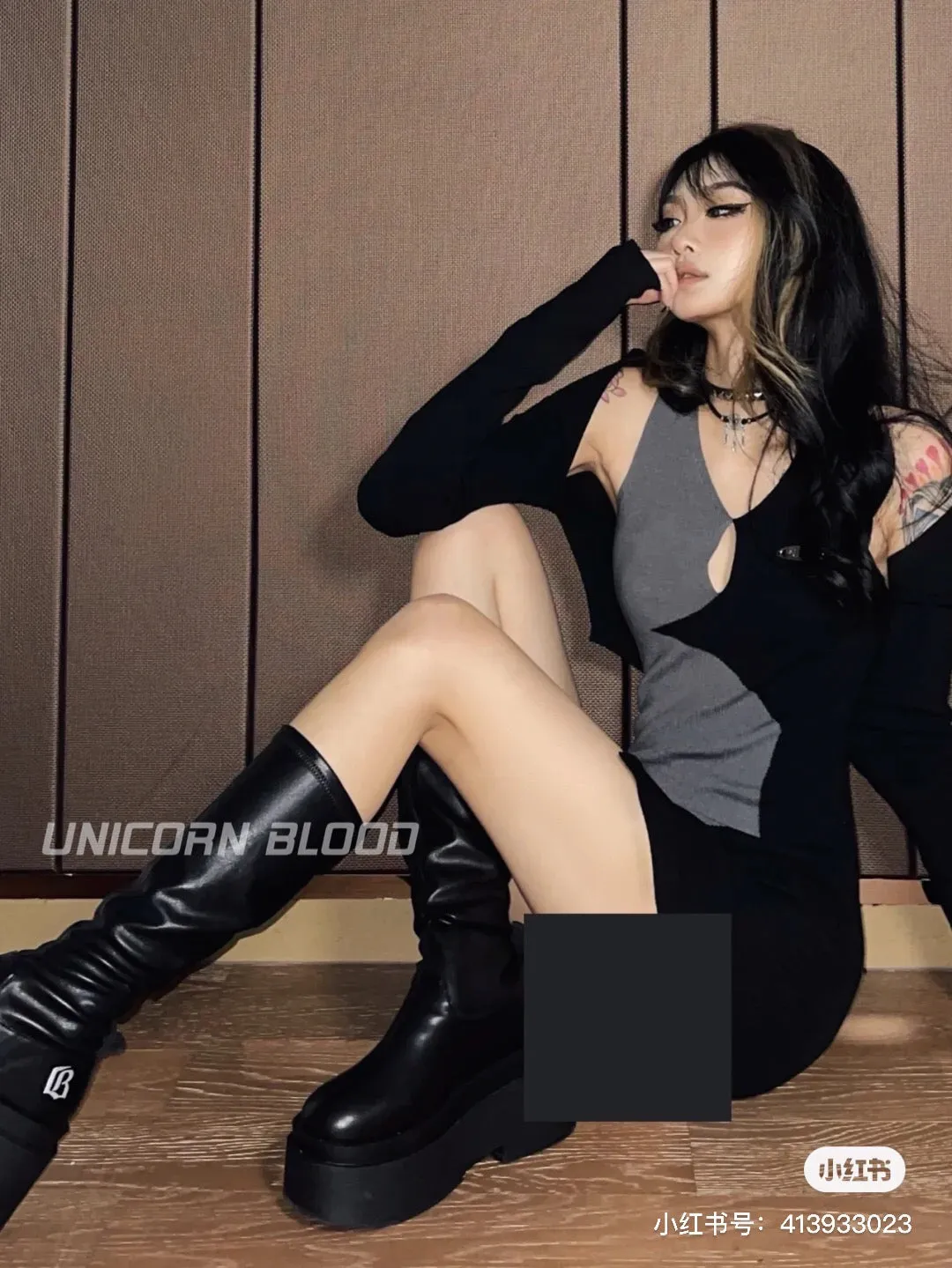 Unicorn Blood-100 Knee-High Boots