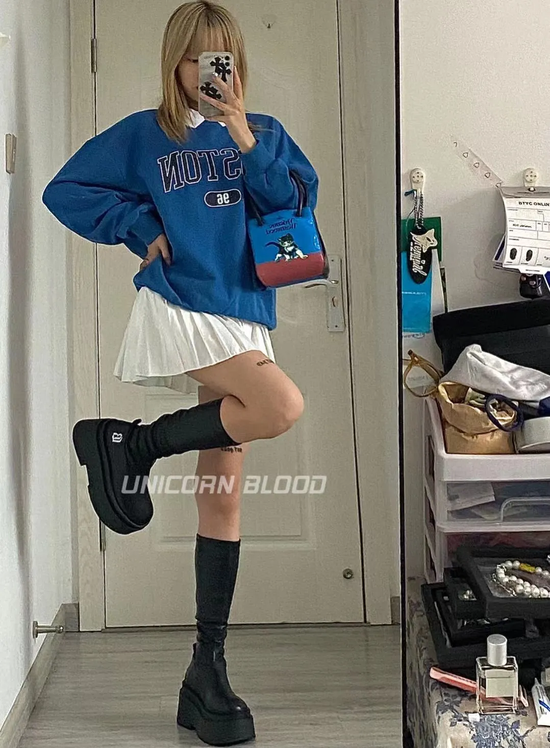 Unicorn Blood-100 Knee-High Boots