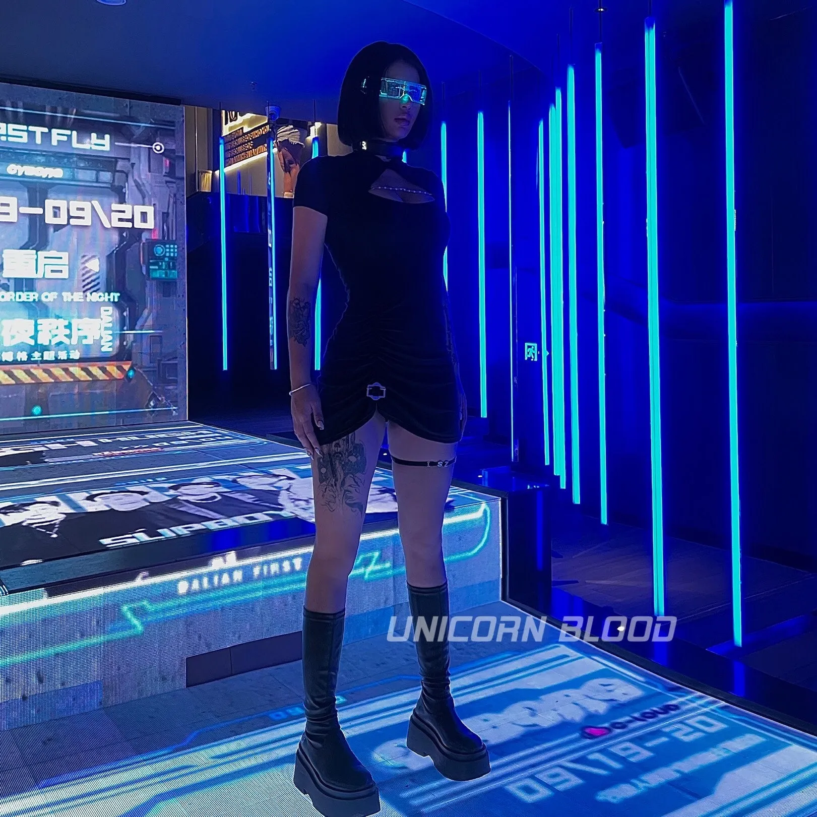 Unicorn Blood-100 Knee-High Boots