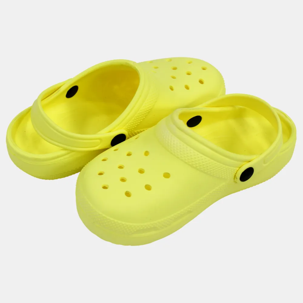 Unisex Kids Rubber Clogs – Yellow