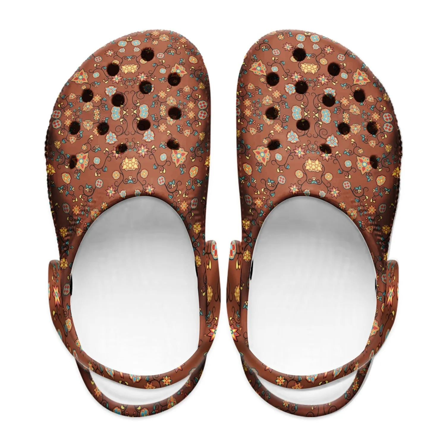 Unisex Pattern Fleece Clog Shoes For Women and Men Native American Style
