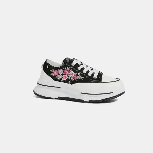 USA Floral Embroidered Platform Sneakers