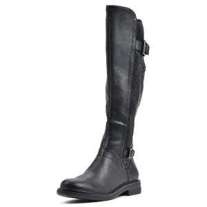White Mountain Women's Meditate Knee High Boot, Black/Smooth, 7.5