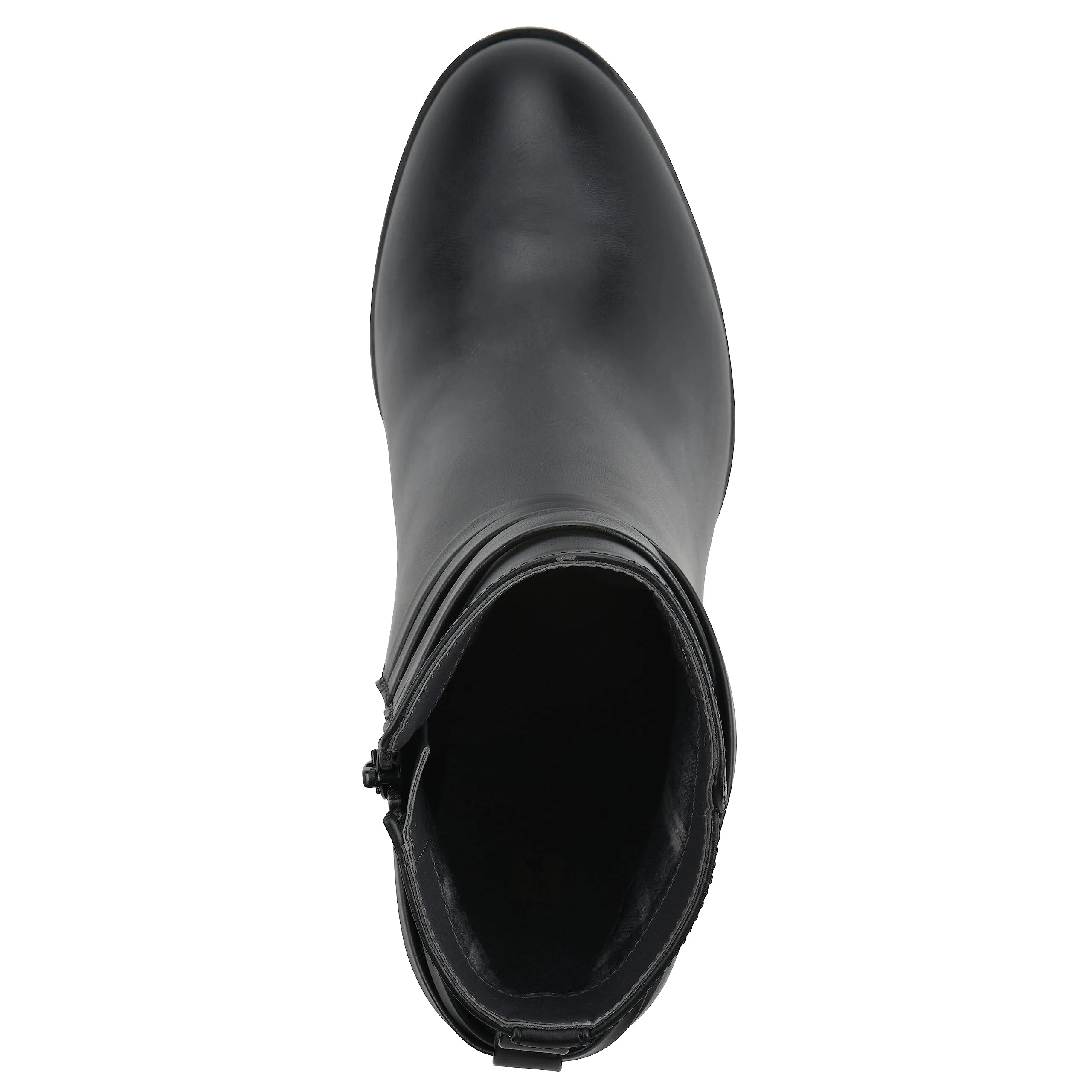 WHITE MOUNTAIN Women's Shoes Teaser Block Heel Bootie, Black/Smooth, 9.5 M