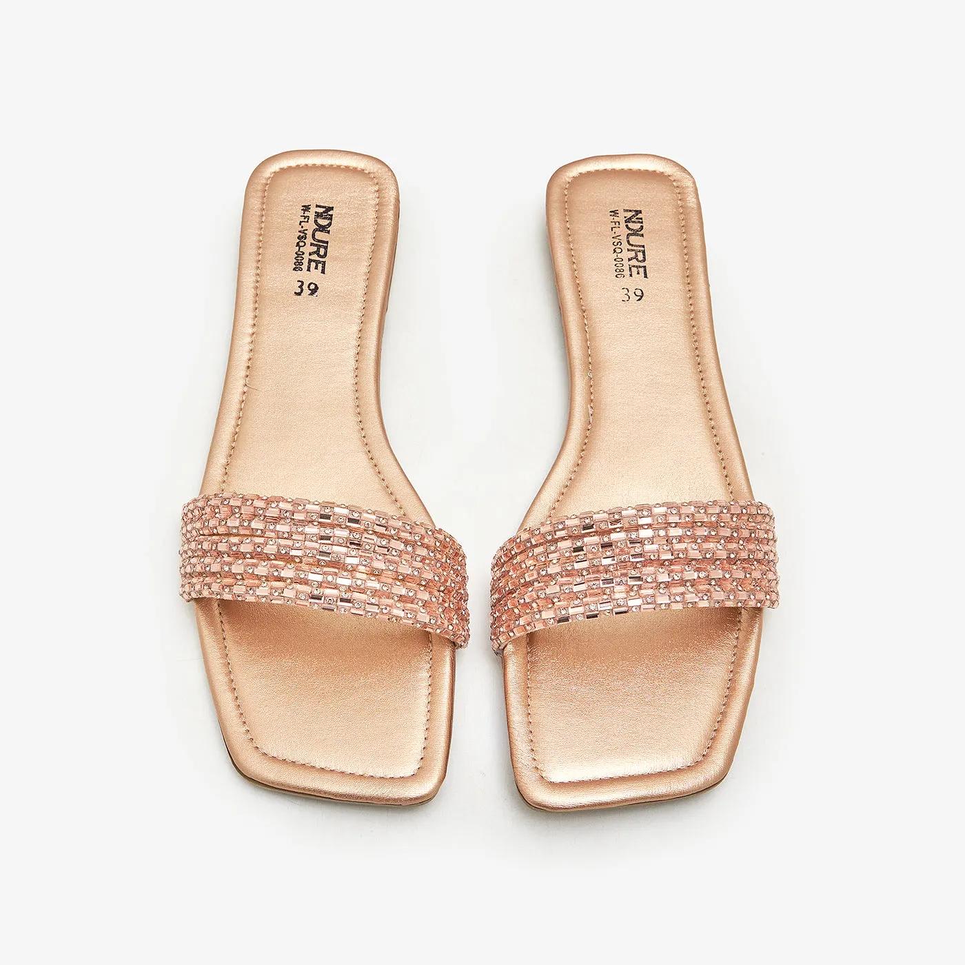 Women's Diamante Flats
