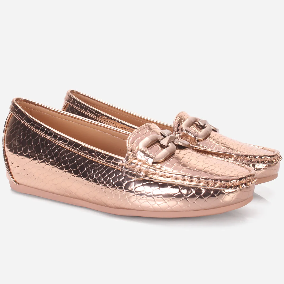 Womens "ELENA" Wedge Comfy Slide In Moccasins
