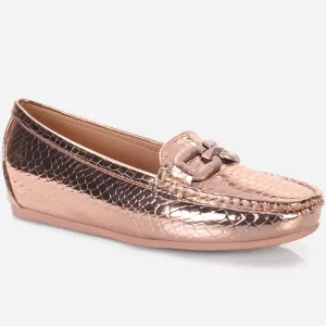 Womens "ELENA" Wedge Comfy Slide In Moccasins