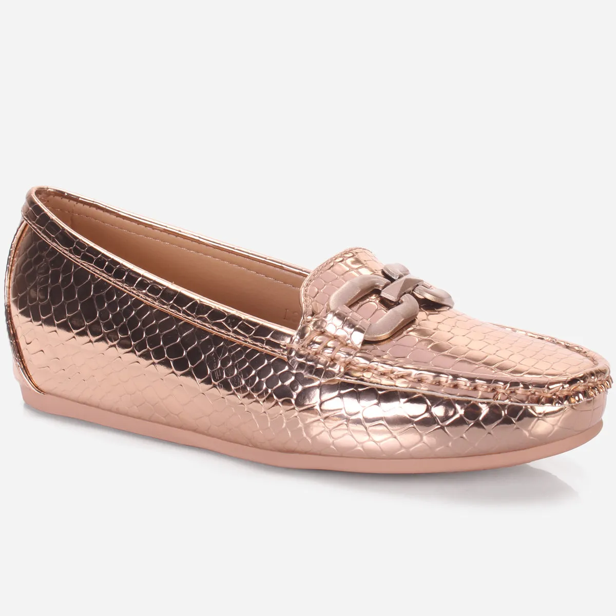 Womens "ELENA" Wedge Comfy Slide In Moccasins