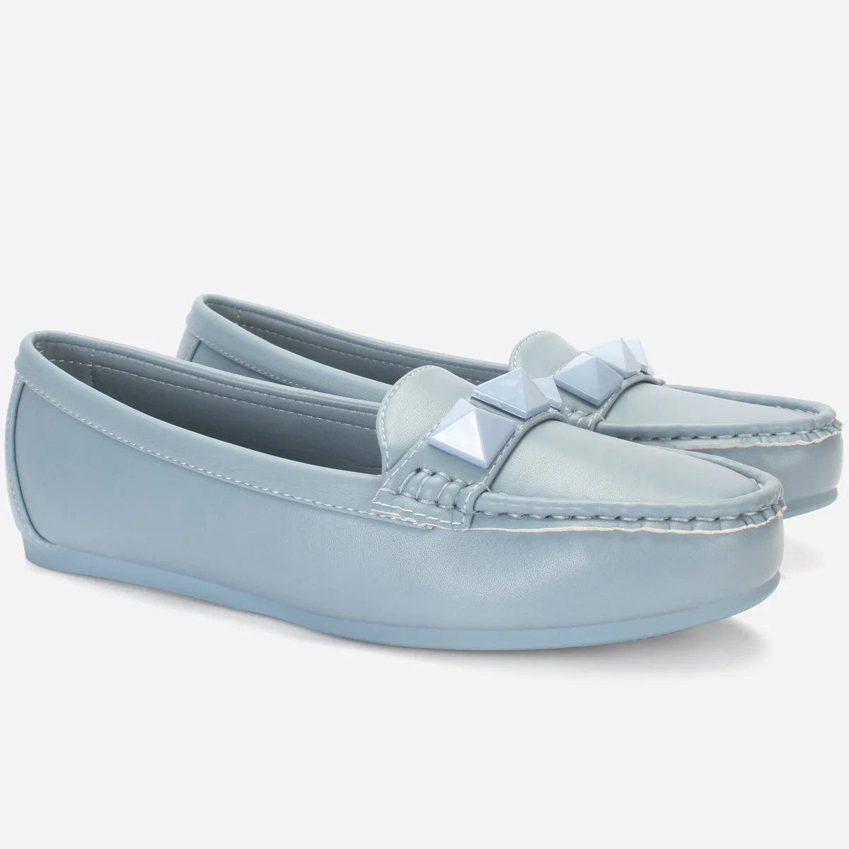 Womens "ORPHIA" Flat Comfy Slide In Moccasins