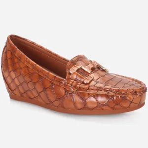 Womens "VIRONA" Wedge Comfy Slide In Moccasins
