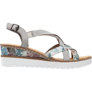Women's Rieker V3809-90 Fanni 09 White Multi/Cement Synthetic